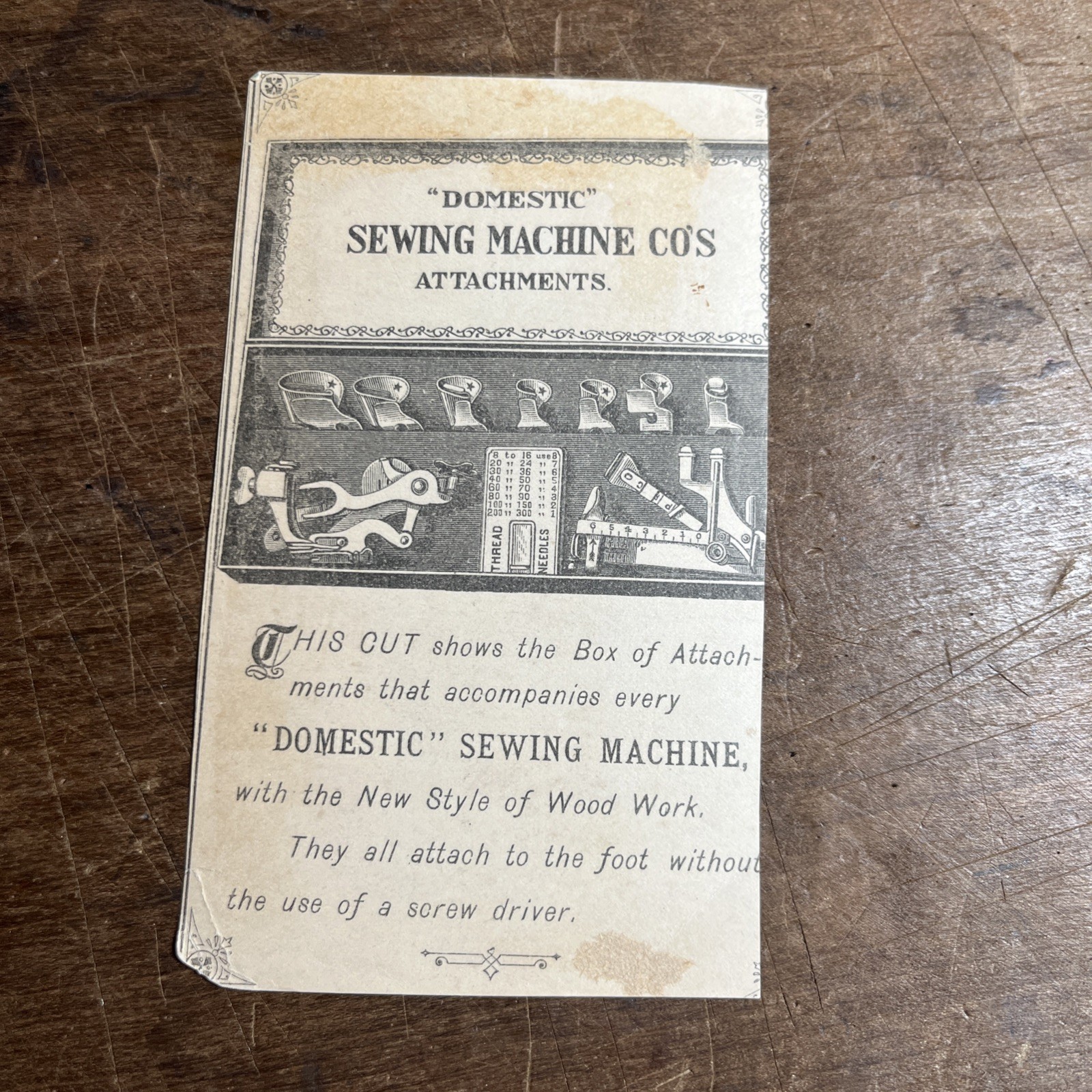 Antique Victorian Trading Card Price Jersey Bull Pedro Sewing Machine - B1