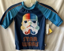 DISNEY, STAR WARS, UPF 50 SUN BEACH RASH GUARD, Unisex Size 5/6, New Tags
