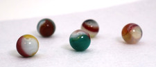 5pk 5/8" Vitro Agate Marble Mix Tri-lite, aquamarine, buttermilk NM-M