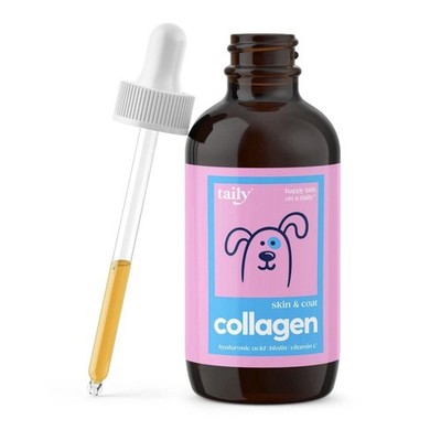 Skin and Coat Supplement for Dogs, Cats | Taily Liquid Collagen for Dogs