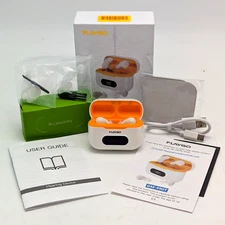 Flaygo Electronic Hearing Aids w/ Charging Case in White | GM-990T