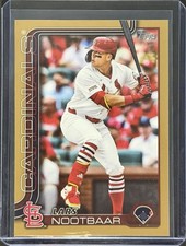 Topps 2025 Series 1 Lars Nootbaar Gold /2025 Card #203 Cardinals
