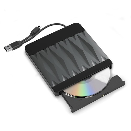 External CD/DVD Drive for Laptop USB 3.0 CD ROM Burner Slim Portable CD Reade...