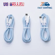 3-Pack USB-C to USB-C Fast Charger Cable Type C Cord For iPhone17/16/15/ProMax