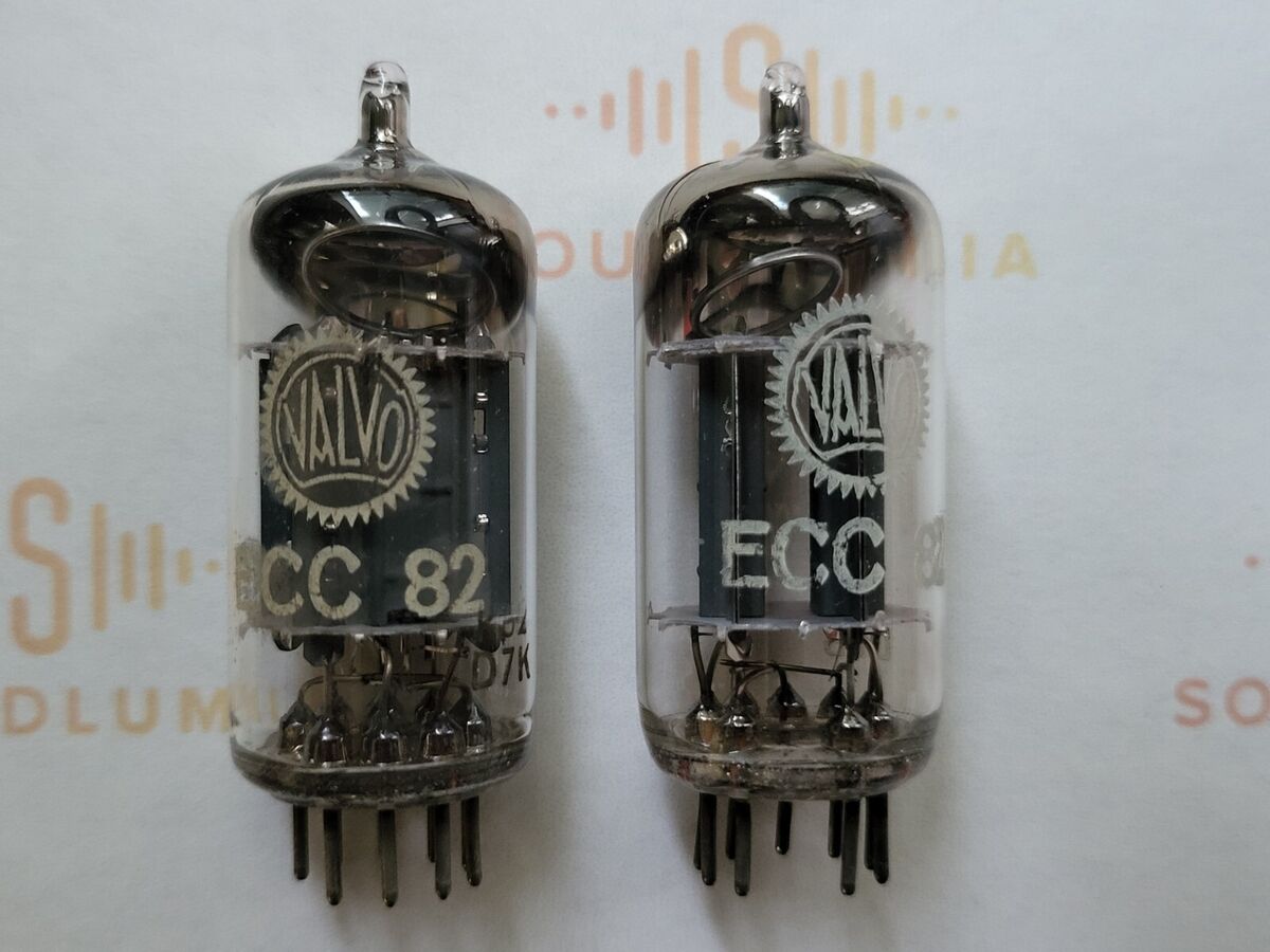 Valvo ECC82 12AU7 Matched Pair 30° Getter Long Plates - Hamburg 1957/58 K62 Valvo ECC82 12AU7 Matched Pair 30° Getter Long Plates - Hamburg 1957/58 K62