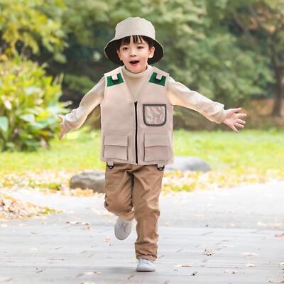 Kids Explorer Costume Washable Cargo Vest Explorer Kits for