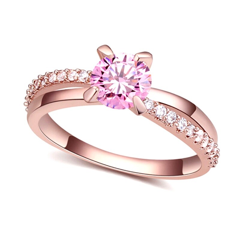 指輪・リング SWAROVSKI [Original product/shopping bag gift] Una rose gold Amazon.com: SWAROVSKI Rose Gold-Plated One Ring- Size 55 (7