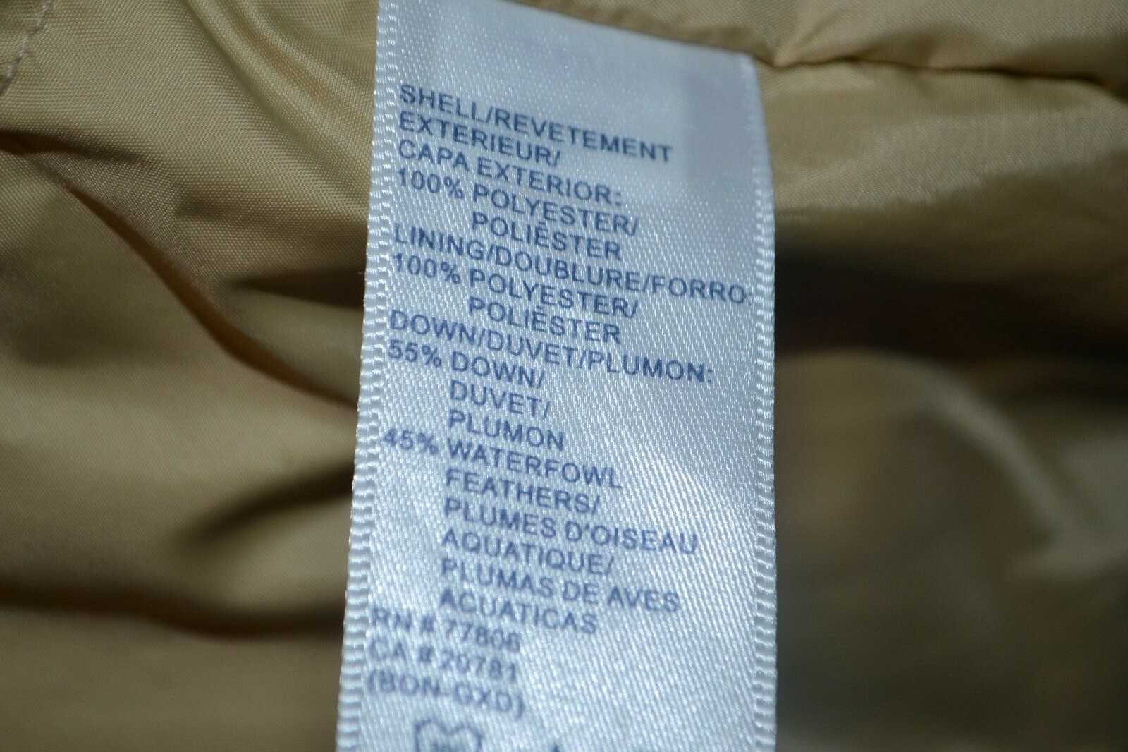 Tommy Hilfiger Women's Outerwear Beige Puff Down Waist Belt Winter Coat Sz S thumbnail 8