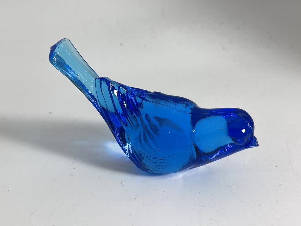 Westmoreland синий твердого стекла птица полка сиделка - винтажный - Изображение 4 из 4