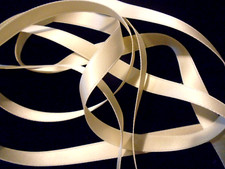 1/4"   WIDE SWISS DOUBLE FACE SATIN RIBBON- CREAM - by the 2 yard piece