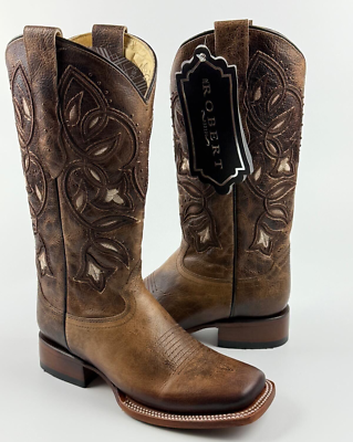 #ad WESTERN COWGIRL BOOTS SMOOTH LEATHER SHINNY BOTAS VAQUERAS ANTONIA ARENA $79.99