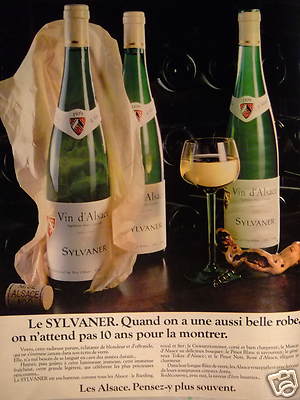ADVERTISEMENT 1981 LE SYLVANER VIN D'ALSACE - ADVERTISING