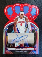 2022 CROWN ROYALE JALEN DUREN RC AUTO RED #'d 35/35 NM #RCAJLD ROOKIE 