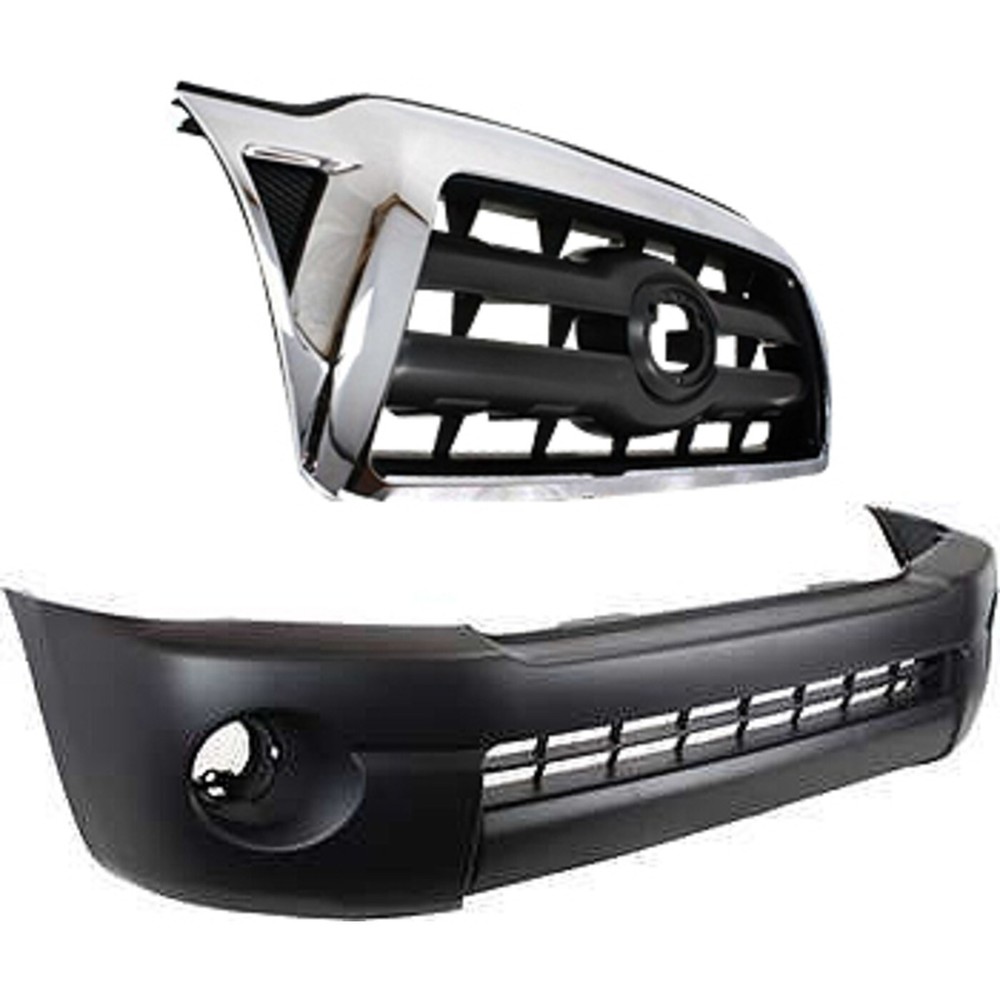 Front Bumper Cover Kit Includes Grille For 2005-2010 Toyota Tacoma