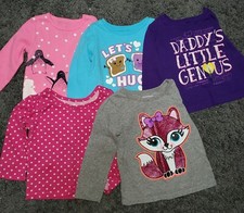 Lot Of 5 Infant Toddler Long Sleeve Shirts, 12-24m Children's Place, Carters,..