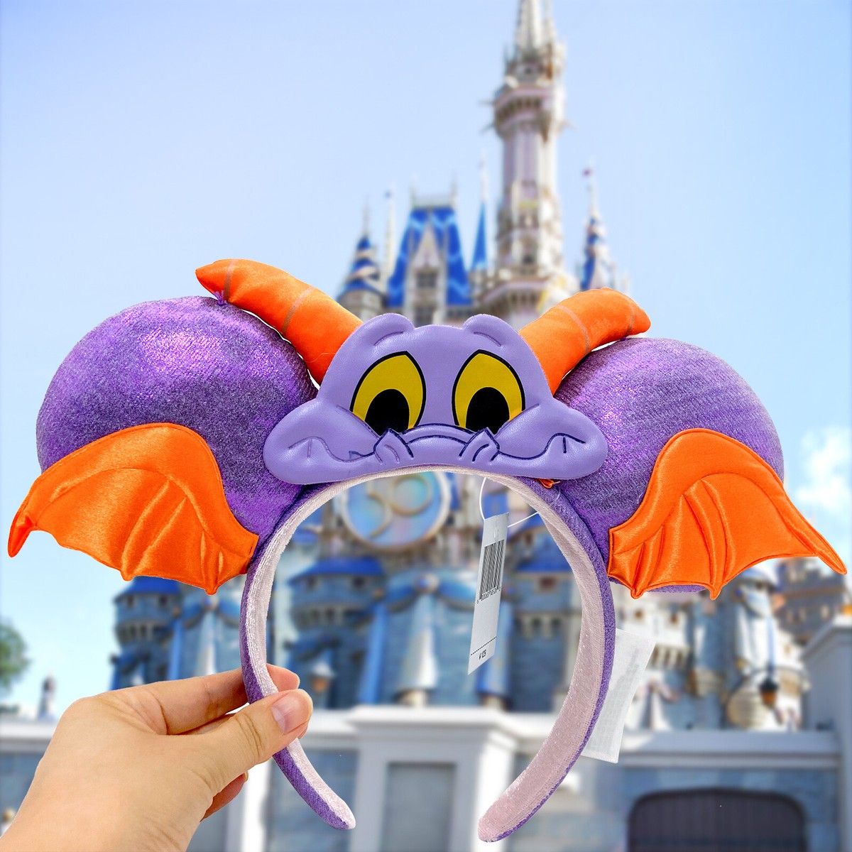 Disney` Park Figment Purple Dragon Epcot Collection Headband 