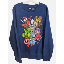 Marvel Legends Boys/Girls Sweatshirt Size Small Blue Comfortable Casual Cartoon