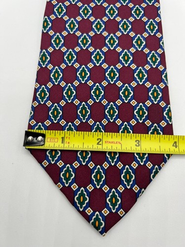 Christian Dior 100% Silk Tie Made in Canada Geometric Multicolor 57"x4" - Picture 7 of 9
