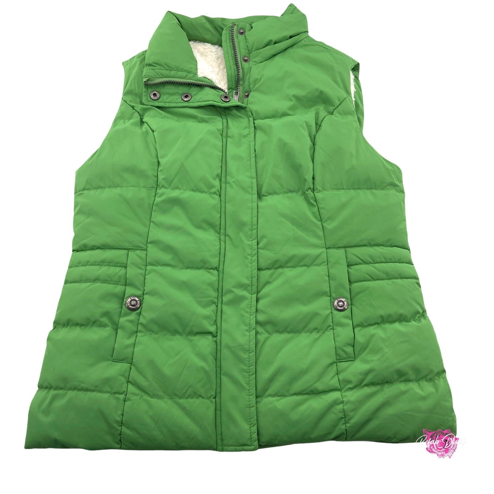 Green Tea Puffer Vest Women's size 