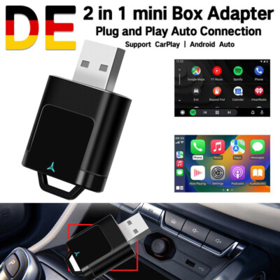 2in1 Wireless Carplay Adapter Android Auto Adapter USB Auto Dongle Connect Box