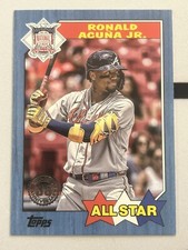 2022 Topps Series 2 1987 Topps All Star Ronald Acuna Jr. Blue Parallel #87AS-12