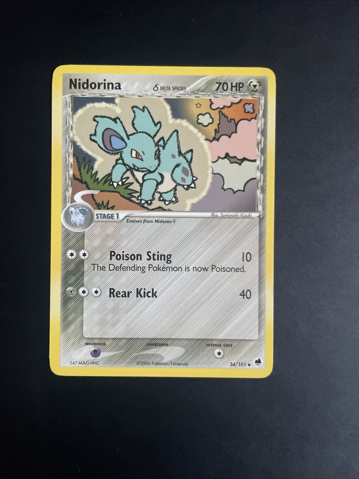 Pokémon TCG Nidorina (Delta Species) EX Dragon Frontiers 34/101 Uncommon NM