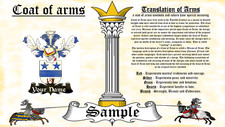 Jaucie-Jusseyjans COAT OF ARMS HERALDRY BLAZONRY PRINT