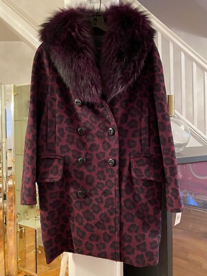 Coach Pea Coat with 100/% Authentic Fox Fur Collar