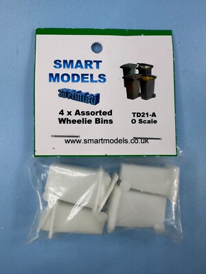 SMART MODELS TD21-A 4 x verschiedene Rollbehälter Spur O