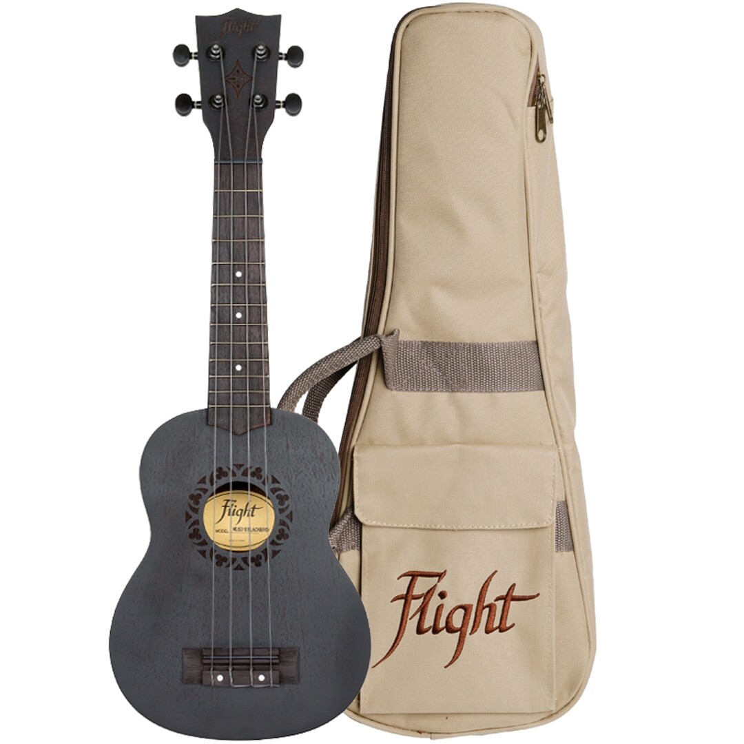 Flight Kit Ukulele Soprano Nero Blackbird con Borsa e Libro Flight Kit Ukulele S