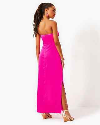 knee length dresses for ladies Carlynn Strapless Satin Bow Dress main image 0