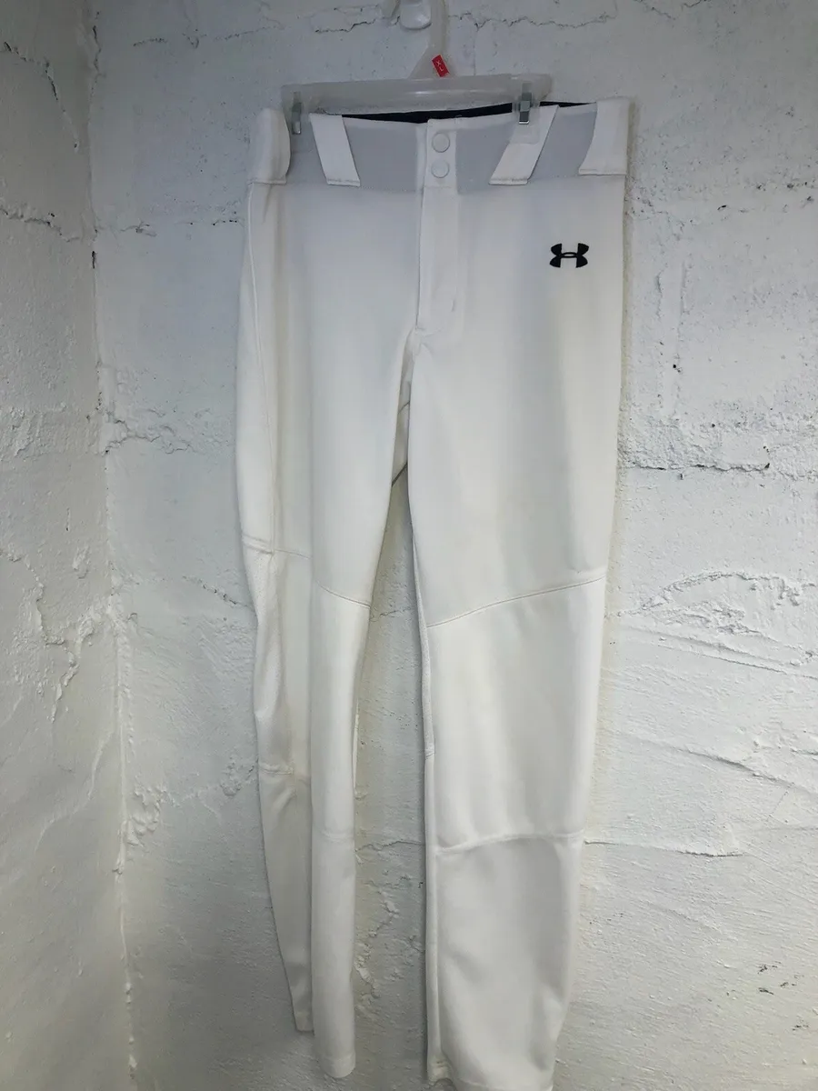 Under Armour Boys Baseball Pants, White Youth XLarge with Flaws