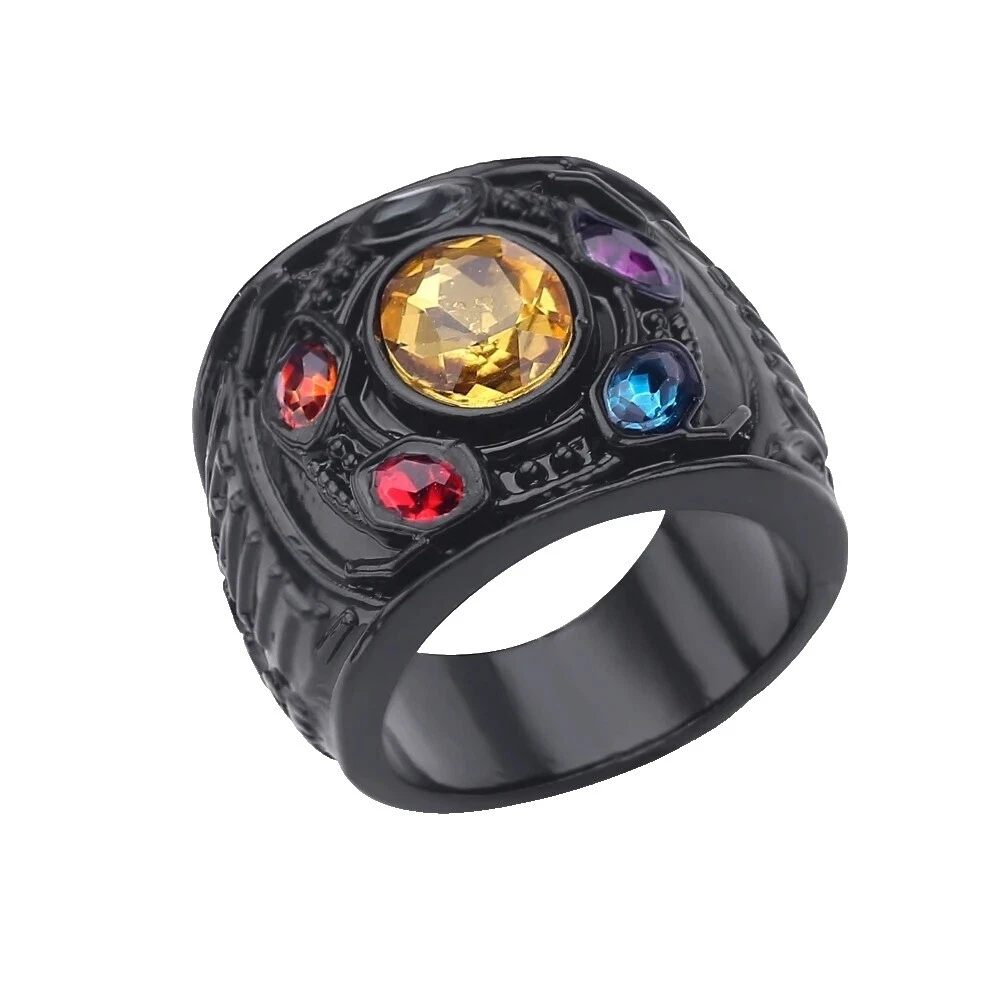 Модные ювелирные изделия из титана черного камня