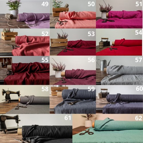 100% Linen Fabric by the Yard – Soft, Breathable – Sewing, Curtains & Clothing