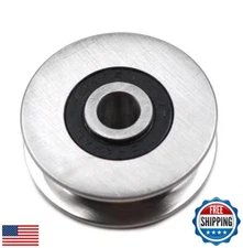 Chiloskit Stainless Steel Deep Groove Ball Bearings Pulley Metal Pulley Wheel