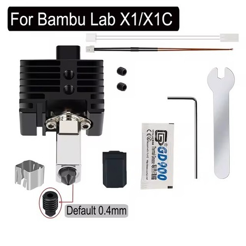 3D Drucker gehärteter Stahl Düsenbaugruppe Bambu Labor P1P P1S X1 X1C Zubehör - Bild 19 von 19
