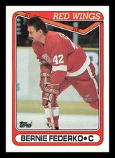 Bernie Federko #191 1990-91 Topps Detroit Red Wings Hockey