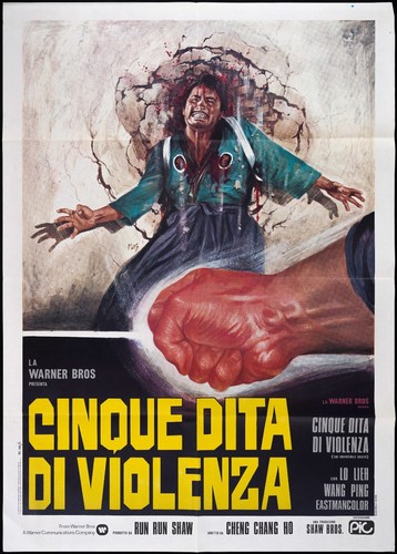 CINQUE DITA DI VIOLENZA MANIFESTO 1972 KUNG FU MARTIAL ARTS CULT MOVIE POSTER 2F - Picture 1 of 1