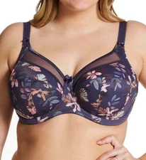 Goddess Kayla Banded Underwire Bra #6162 US Size DD-J Utopia Blue Floral NWT