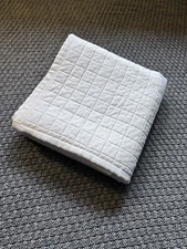 Urban Habitat Quilted Euro Sham, White, 100% Cotton, Fits 26" Euro