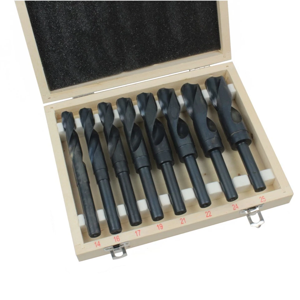 WEISCHER HSS Spiralbohrer Metallbohrer Set 14-25 mm 8-teilig