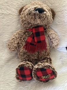 buffalo plaid teddy bear