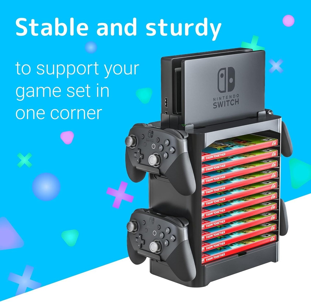 Game Storage Tower for Nintendo Switch (Black) Nintendo Switch