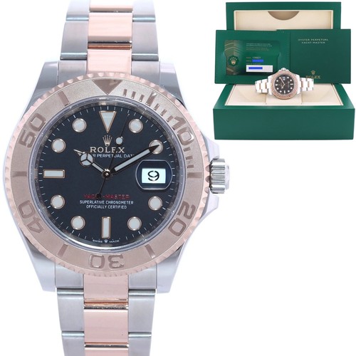 2021 NEW PAPERS Rolex Yacht-Master 126621 Black Everose Gold Two Tone Watch Box