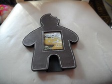 Brown Gingerbread Man photo frame for 3" x 3" photo