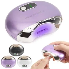 Safety Electric Automatic Nail Clippers Toe Thick Nails Cutter Pedicure UV Light
