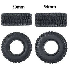 4PCS Rubber Tyre Tire Parts for Axial 1/24 RC SCX24 90081 Crawler Car