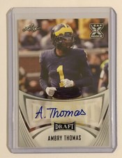 Ambry Thomas 2021 Leaf Draft RC Auto Michigan Wolverines UM