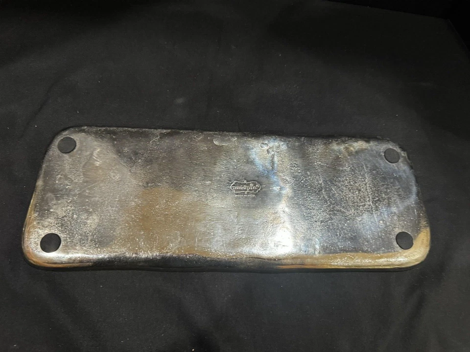 Mud Pie Starfish Tray Silvertone 17" long Rectangular Made in India - Image 2 of 3