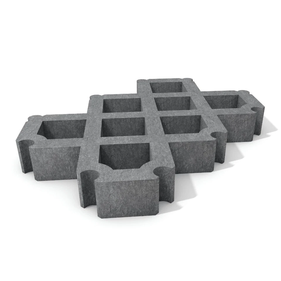 Rasengittersteine (100% recycelter Kunststoff) 60x40x8cm Rasengitter Kunststoff - Bild 2 von 4